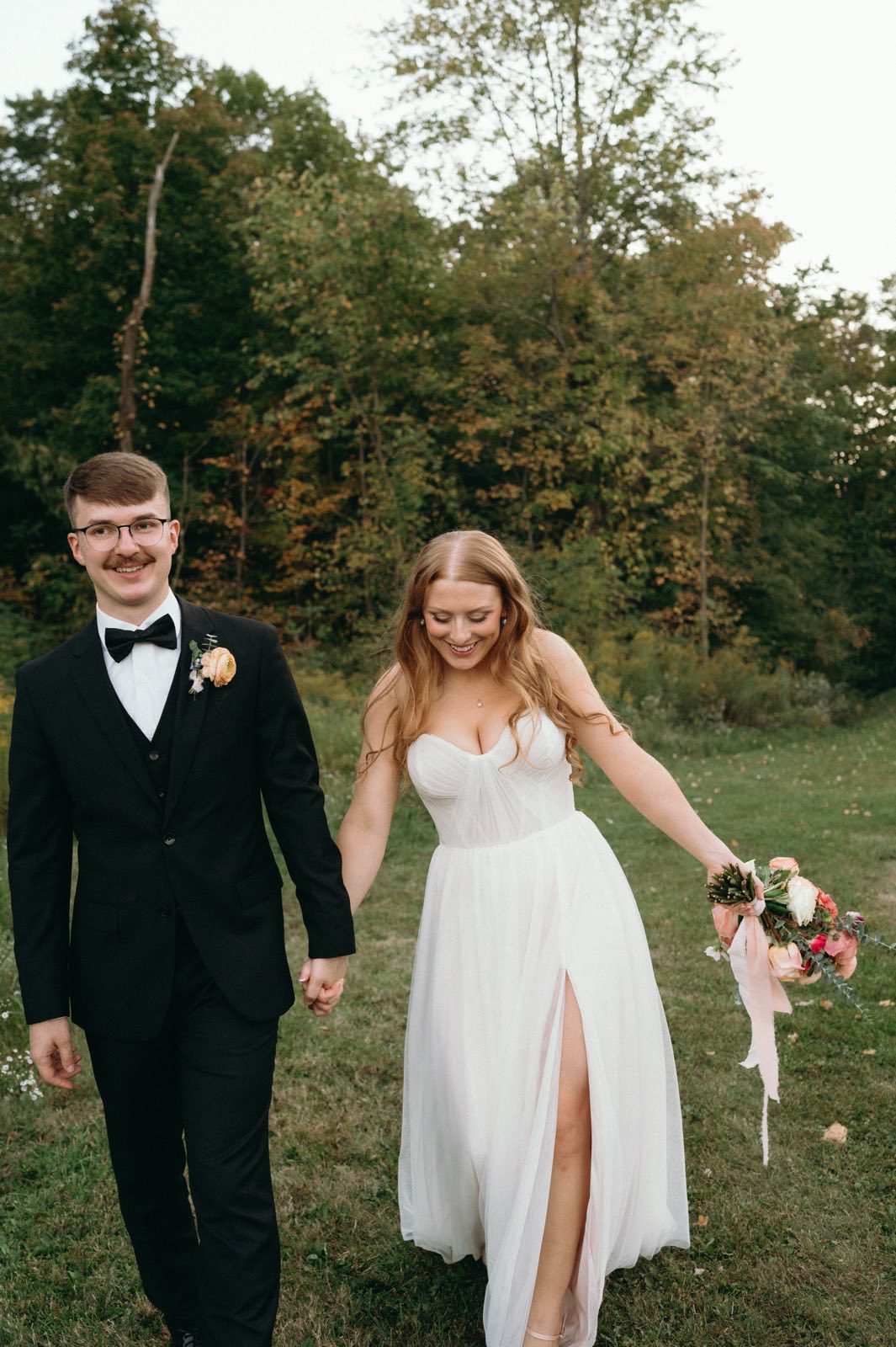 Bailey wearing perfectly altered wedding dress by Tailor & Lace Pittsburgh bridal alterations